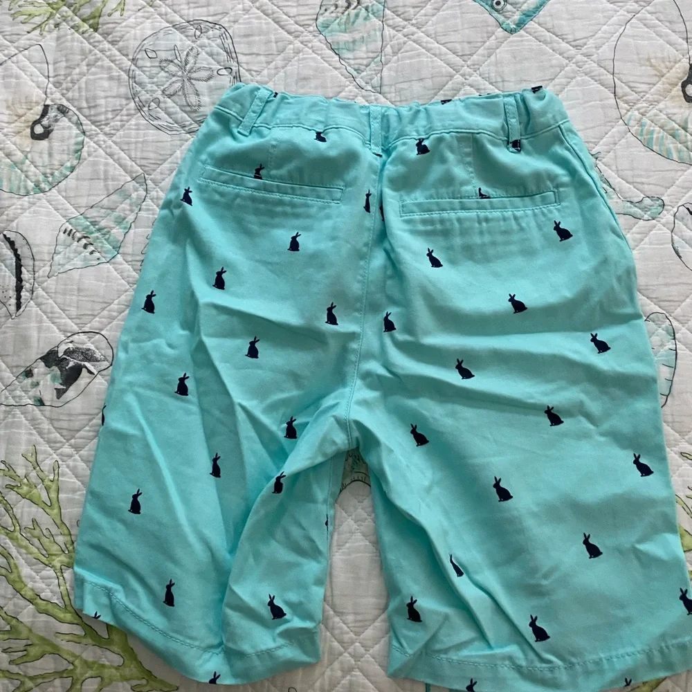 2 L size 10-12 Children's Place polos with light aqua shorts embroidered shorts - Picture 4 of 5